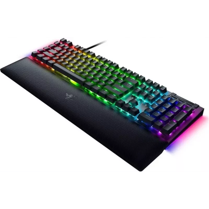 Razer BlackWidow V4 teclado mecânico para gaming, Green Switch, layout US, com fio, preto