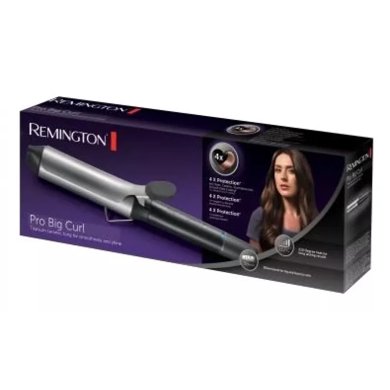 Modelador de cabelo Remington CI 5538 ferro de caracóis quente preto, cinzento