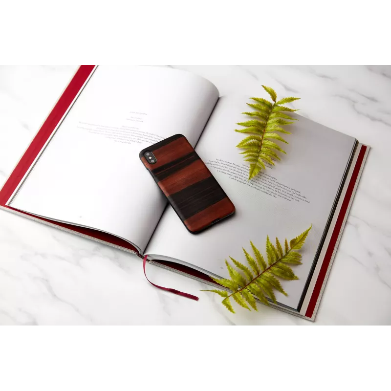 Capa para smartphone man and wood para iPhone XS Max – preto ébano, cobertura traseira rígida protetora