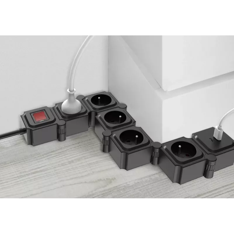 Régua de tomadas TB Energy Power Strip 1,5 m — cabo de 1,5 m, várias tomadas
