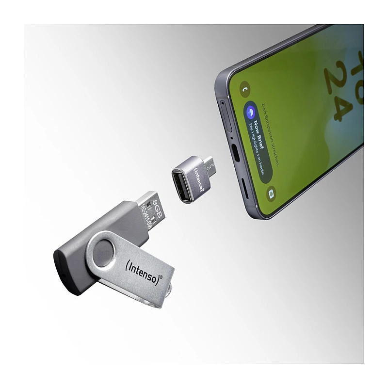 Intenso pack de 3 adaptadores USB USB-A -> USB-C C480C alumínio