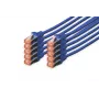 DIGITUS cabo patch CAT6 S/FTP, 0,5 m, azul, pack de 10
