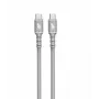 Cabo USB C - USB C 1 m. silicone Cinzento