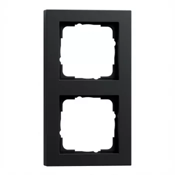 Moldura para 2 módulos Gira E2 preta – modelo 21209
