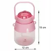 Garrafa de água Extralink garrafa escolar com palhinha e alça 1 L rosa