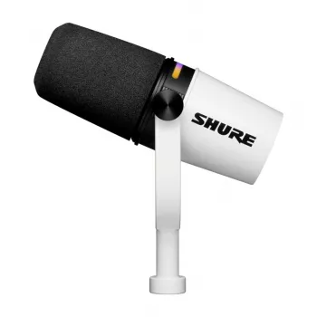 Shure MV7+-W - microfone de mesa/voz com ligação XLR/USB-C, branco