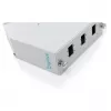 Distribuidor de fusão de fibra ótica para calha DIN DIGITUS DN-96894 — angular, 6 SC SX / LC DX, alumínio, cinzento