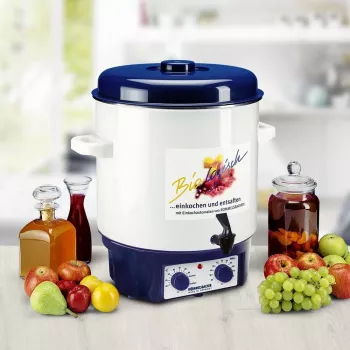 Máquina de vinho quente e de conservas KA 1804 (branco/azul, 1.800 Watt, 27 L)