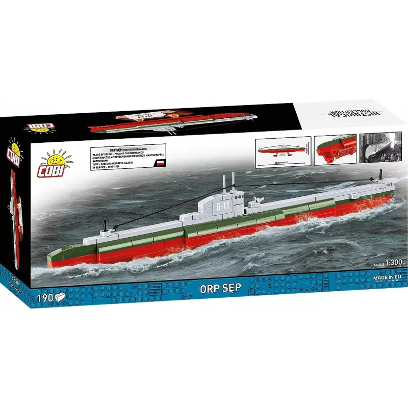 Maquete de plástico Cobi Submarino polaco ORP Sęp escala 1:300 (COBI-4856)