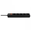 Extensão elétrica SAVIO LZ-16 — cabo de 1,8 m, 5 tomadas AC, interior, 210–250 V, 50 Hz, 2500 W, preto