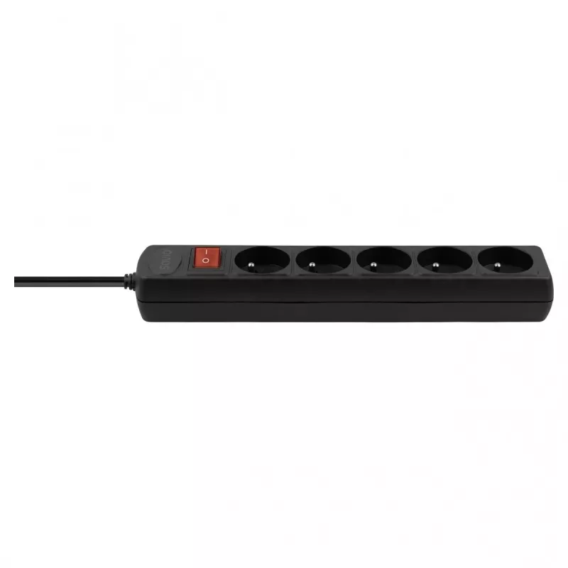 Extensão elétrica SAVIO LZ-16 — cabo de 1,8 m, 5 tomadas AC, interior, 210–250 V, 50 Hz, 2500 W, preto