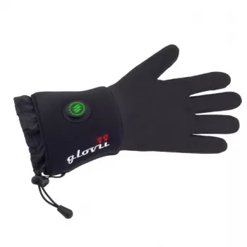 Luvas aquecidas Glovii GLBM — unissexo nylon/poliéster, a pilhas, S-M, compatíveis com ecrã tátil, respiráveis, punhos ajustáveis