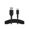 Cabo entrançado USB-C para USB-A 3 m preto