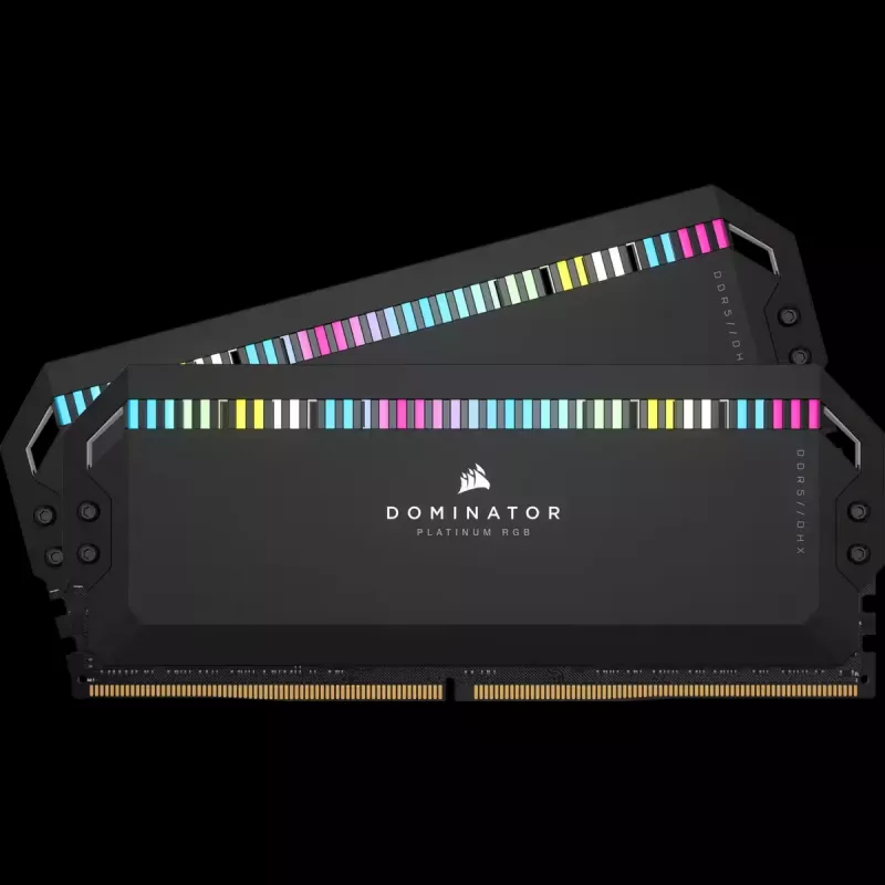 DIMM 32 GB DDR5-6400 (2x 16 GB) Dual-Kit, memória preta, CMT32GX5M2B6400C32, Dominator Platinum, INTEL XMP