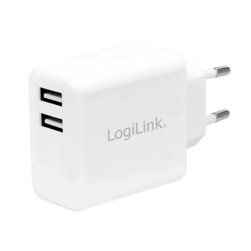 Fonte de alimentação LogiLink - 12 Watt - 2,4 A - 2 portas de saída (USB)