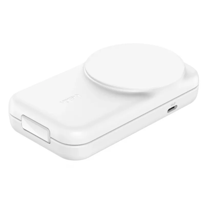 Belkin UltraCharge 25W Qi2 base de carregamento sem fios dobrável 2 em 1, branca (WIZ038KQWH)