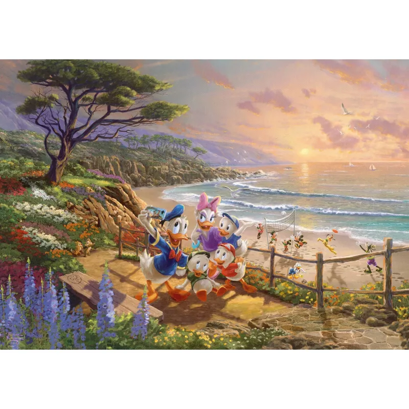 Thomas Kinkade Studios: Disney - Donald e Daisy Uma Tarde de Patos, Puzzle 1000 peças