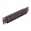Patch panel de fibra ótica DeLOCK 10 polegadas 12 portas SC duplex violeta 1U preto