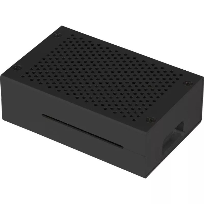 Caixa de alumínio para Raspberry Pi 4 B da JYT, modelo RB-AlucaseP4+01B, versão preta