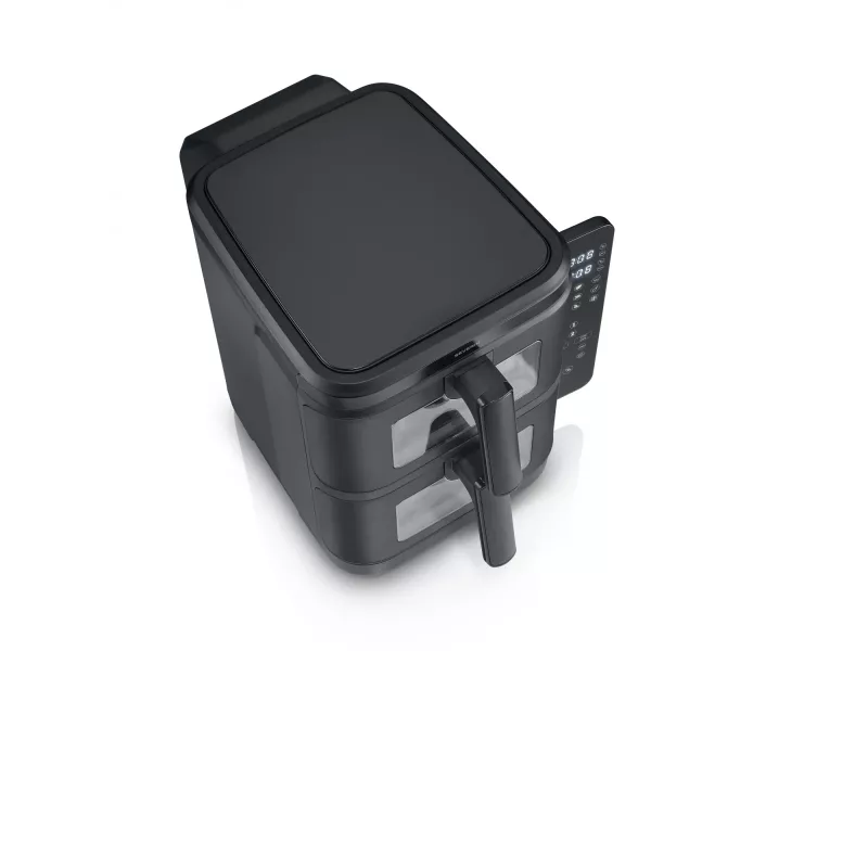 Fritadeira SEVERIN FR 2468 S-Fry Duo Stack 2-em-1 capacidade de cozedura, design de cesto duplo