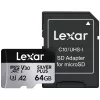 Cartão microSD Lexar 64 GB UHS-I Classe 3 SILVER PLUS