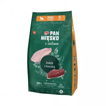 Ração seca para cães Pan Miesko Peru & Pato 9 kg, Adult, proteína 30 %, gordura 20 %, sem glúten e sem soja