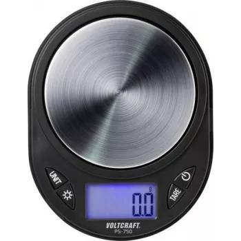 Balança de bolso VOLTCRAFT PS-750 capacidade (máx.) 750 g legibilidade 0,1 g a pilhas preta (PS-750)