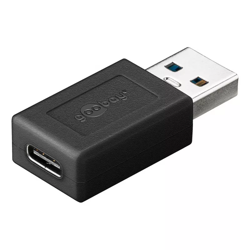 Goobay 45400 Adaptador USB 3.2 1.ª geração USB-A macho para USB-C fêmea Su