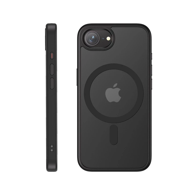 Capa de proteção MagSafe Crong para iPhone 16e – preto, design robusto
