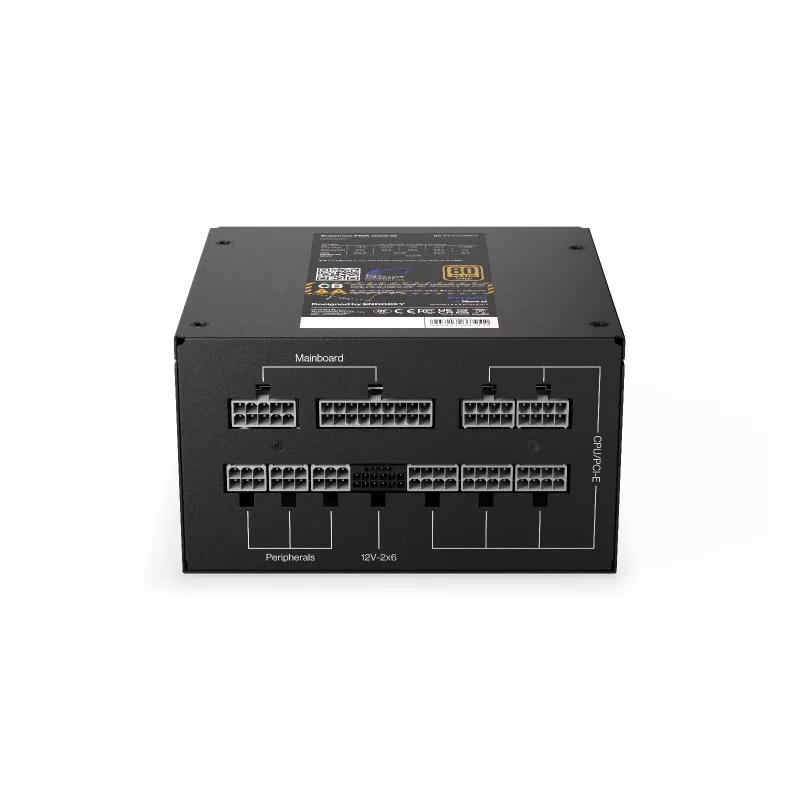 Fonte de alimentação Endorfy Supremo FM6 1000W, 80 PLUS Gold, ATX 3.1, modular, preto