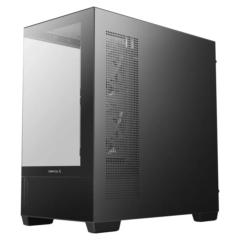 Caixa PC Midi Tower DeepCool CG380 3F – preto, 235×437×451 mm, suporta 2x120 mm ventoinhas laterais + 1x120 mm traseira, fonte de alimentação em baixo, HDD 2,5 polegadas/3,5 polegadas