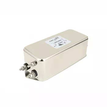 Filtro EMI monofásico Akyga EN2080-12-S, 12 A, 120–250 V AC, 50/60 Hz, conectores de parafuso M4