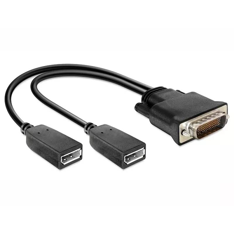 Adaptador de cabo de vídeo DeLOCK 65354 DMS para 2 x DisplayPort preto