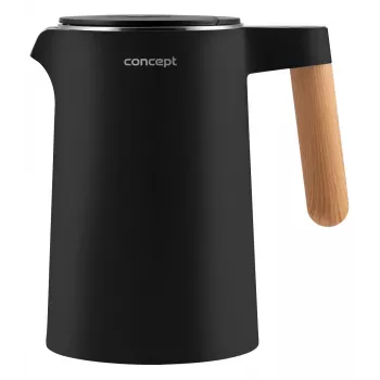 Chaleira elétrica de parede dupla 1,5 L Concept preto RK 3301
