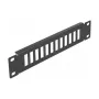 Patch panel de fibra ótica DeLOCK 10 polegadas 12 portas SC duplex LC quad 1U preto