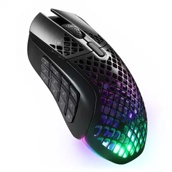 Rato SteelSeries Aerox 9 preto com fios