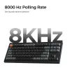 Teclado mecânico Keychron V3 Ultra 8K – QWERTY, Bluetooth e cabo, RGB, preto