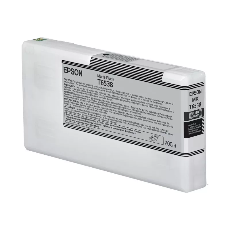 Cartucho de tinta Epson C13T65380N preto-mate 200 ml original embalagem individual