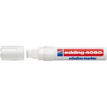 Marcador de giz Edding 4090 ponta de cinzel branco