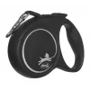 Flexi Black Design M trela extensível para cães, fita de 5 m, até 25 kg