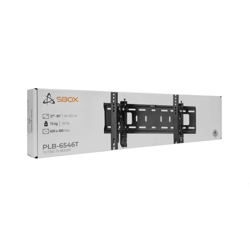 Suporte de TV SBOX PLB-6546T-2 para ecrãs 37–80 polegadas, até 75 kg, VESA até 600x400