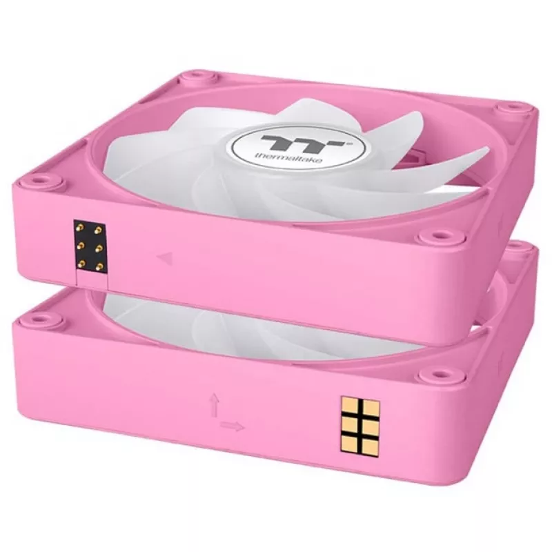 Ventoinhas THERMALTAKE CT140 EX Reverse ARGB Sync 140 mm, 500–1800 RPM, rosa, 3 unid.