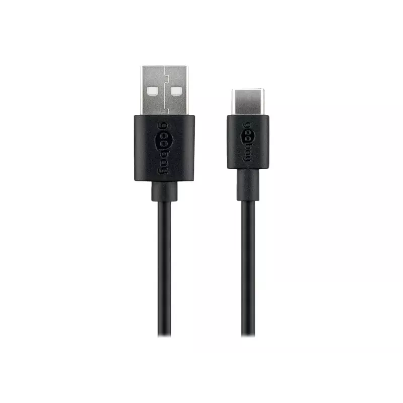 Goobay | Cabo de carregamento e sincronização USB-C (USB-A > USB-C) | 59124 | ficha USB-C | ficha USB 2.0 (Type-A)