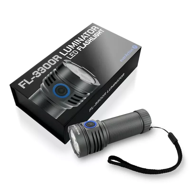 Lanterna LED everActive LUMINATO R FL-3300R – 3300 lúmenes, recarregável