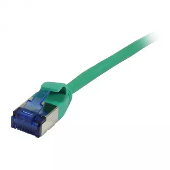 Cabo de rede RJ45 Synergy 21, CAT6A 500MHz, 0,25 m, verde, U/FTP, Slimline redondo d=3,8 mm, TPE (Superflex), AWG32, Synergy 21 – Digital/Dados – Rede