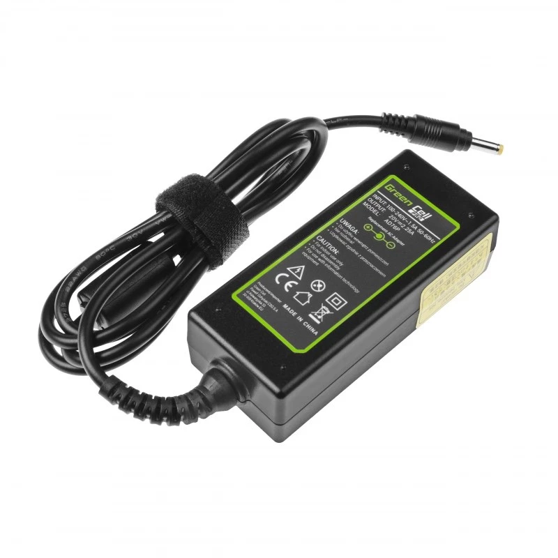 Fonte de alimentação Green Cell AD76P 45W para portáteis Lenovo, 20V 2,25A, AC-DC, entrada 100–240V, preto