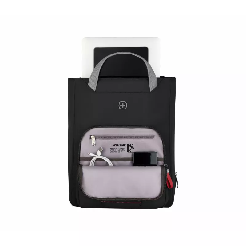 Mala de senhora Wenger SwissGear Motion Vertical Tote 39,6 cm 15,6 polegadas preto