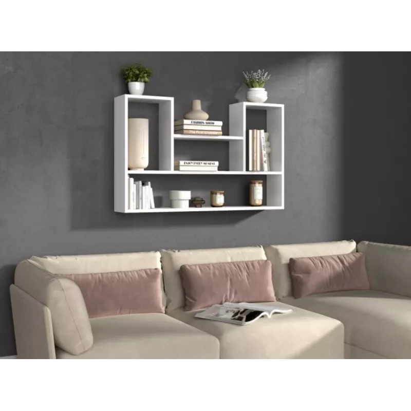 Prateleira suspensa BILBAO 4P 100x16x60 cm, branco