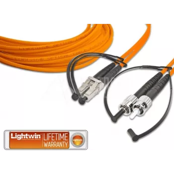 Cabo de patch de fibra ótica Lightwin de alta qualidade Duplex MM OM2, LC - ST (LDP-50 LC-ST 15.0 OM2)