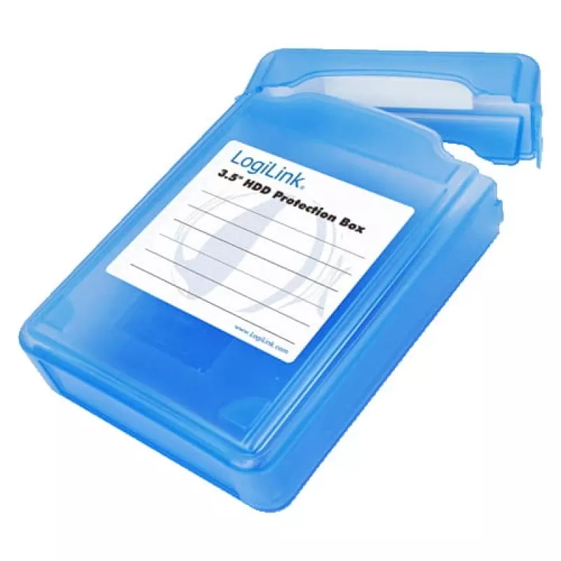 Logilink caixa de proteção para 1 HDD de 3.5 - caixa de proteção para disco rígido - azul (UA0133)